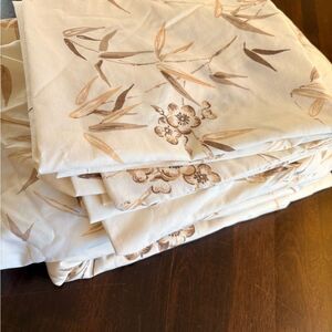 Vintage Floral Bamboo Botanical Sheet set